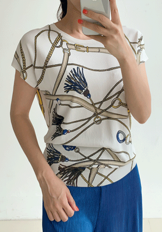 르코 체인 니트 티셔츠 (2color)(55~66)나는마리