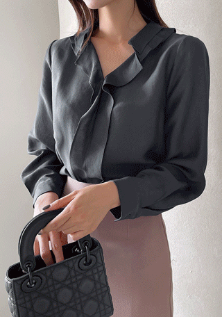 레아첼 카라 블라우스 (3color)(55~66반)나는마리